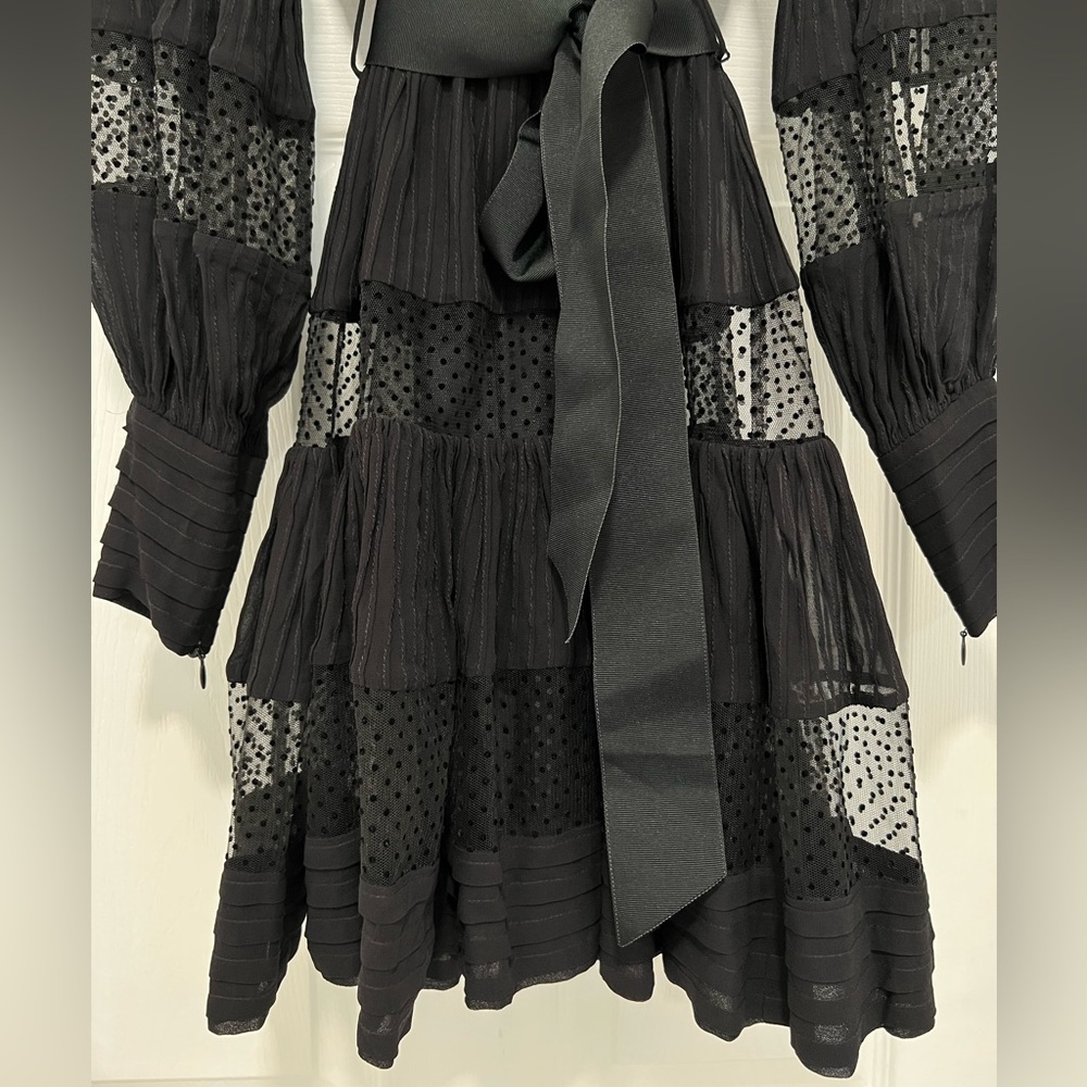 ZIMMERMANN Spliced Mesh Mini Dress US:4 - Picture 5 of 12